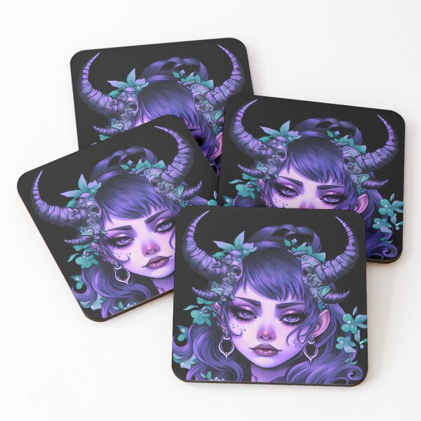 Item preview, Dark Wild Witch with Horns and Flowers designed and sold by 20th-eclipse.