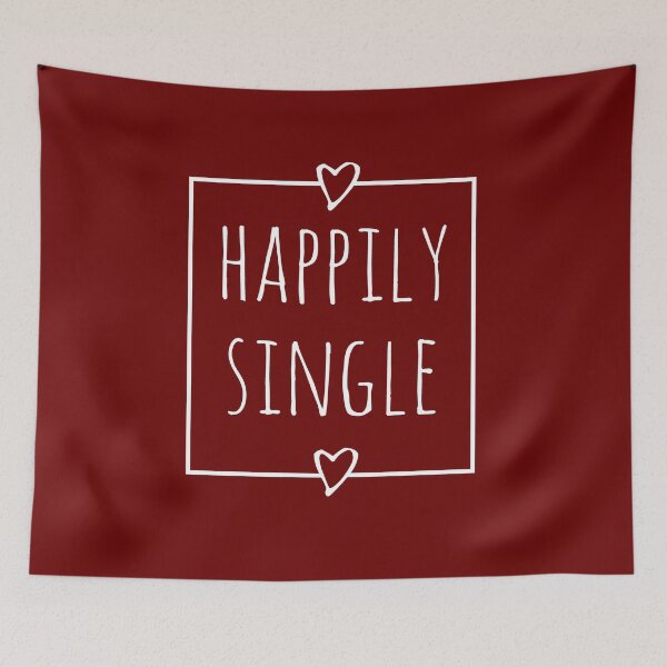 Item preview, HAPPILY SINGLE (white text) designed and sold by hakana86.