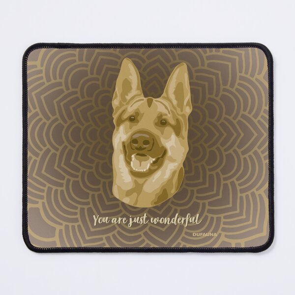 Item preview, German Shepherd Brown Smiling Face "Your are just wonderful" designed and sold by DuFauna.