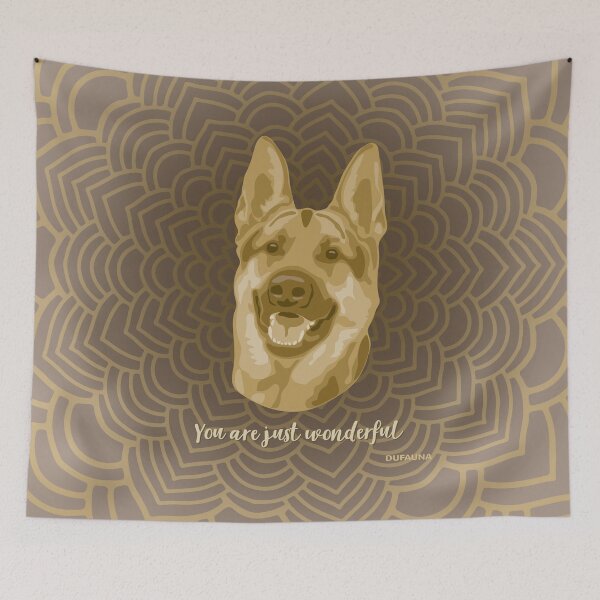Item preview, German Shepherd Brown Smiling Face "Your are just wonderful" designed and sold by DuFauna.