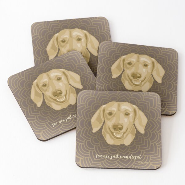 Item preview, Dachshund Brown Smiling Face "Your are just wonderful" designed and sold by DuFauna.