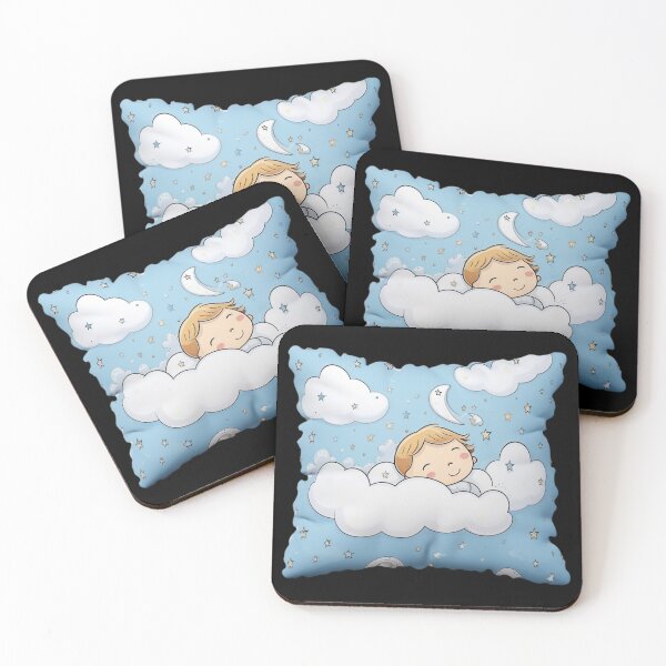 Item preview, Dreamy Clouds Pillow designed and sold by MyMerryMary.
