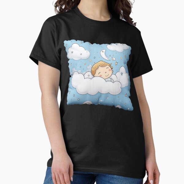 Item preview, Dreamy Clouds Pillow designed and sold by MyMerryMary.