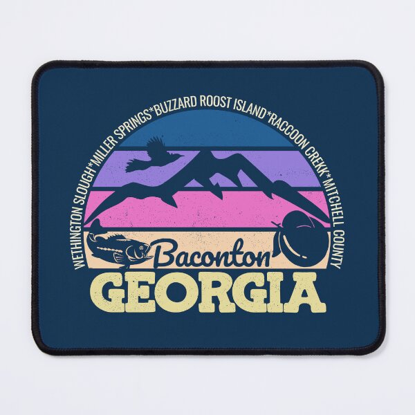 Item preview, Baconton Georgia Sunset Retro Vintage Local Pride Logo designed and sold by CRHPOD20.
