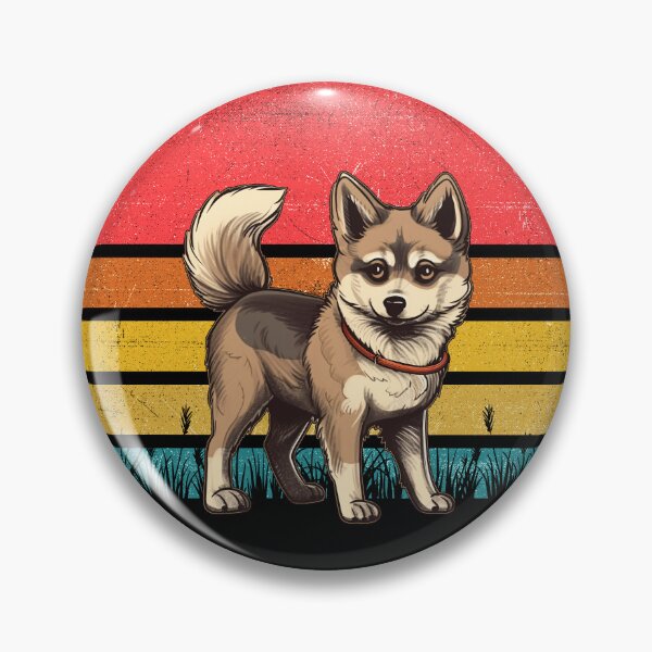 Aperçu de l'œuvre Alaskan Klee Kai Vintage Retro Sunset créée et vendue par rafaeltto.