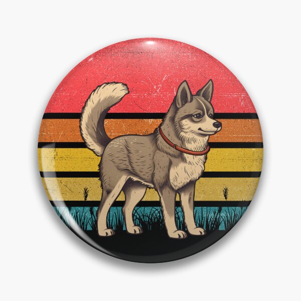 Aperçu de l'œuvre Alaskan Klee Kai Vintage Retro Sunset créée et vendue par rafaeltto.
