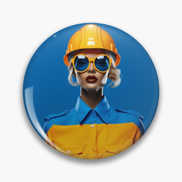 Item preview, Woman in hard hat and protective glasses  designed and sold by Andrey Tarakanov.