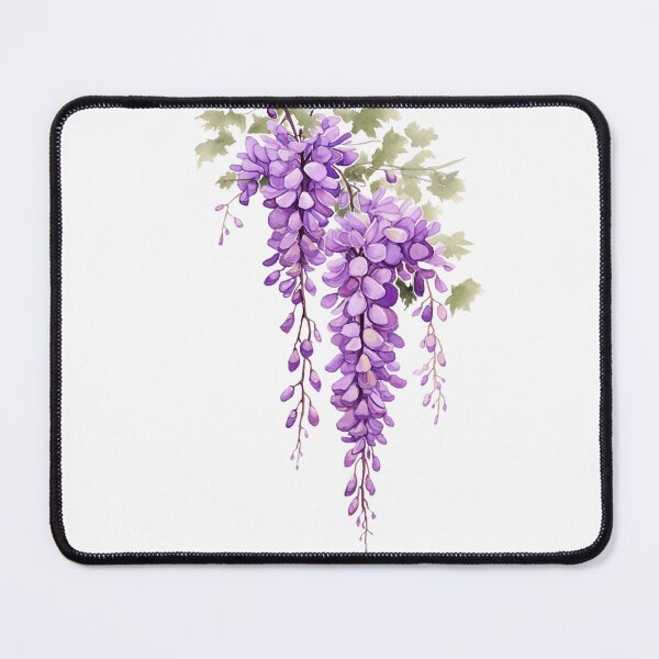 Item preview, purple wisteria aquarelle painting, cutout designed and sold by EmeraldeaArt.