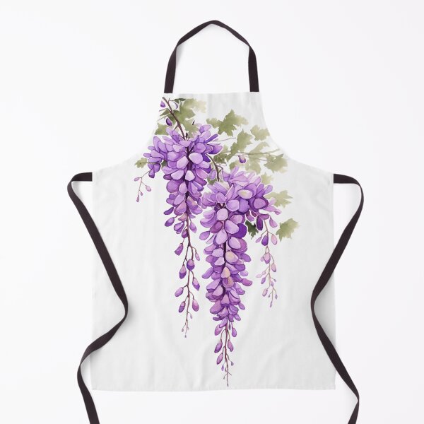 Item preview, purple wisteria aquarelle painting, cutout designed and sold by EmeraldeaArt.