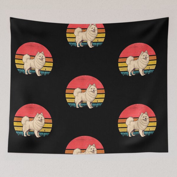 Item preview, American Eskimo Vintage Retro Sunset designed and sold by rafaeltto.