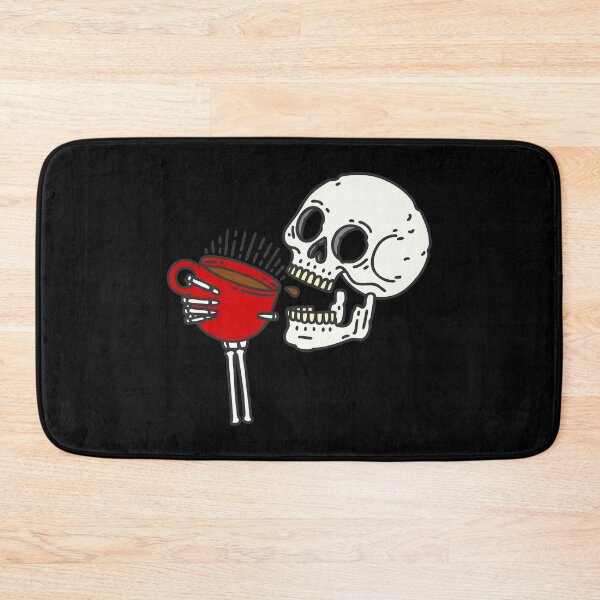 Item preview, halloween coffee drinking skull skeleton red  designed and sold by Gossip Rag.