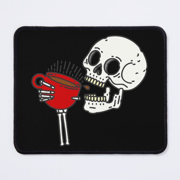 Item preview, halloween coffee drinking skull skeleton red  designed and sold by Gossip Rag.