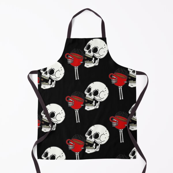 Item preview, halloween coffee drinking skull skeleton red designed and sold by Gossip Rag.