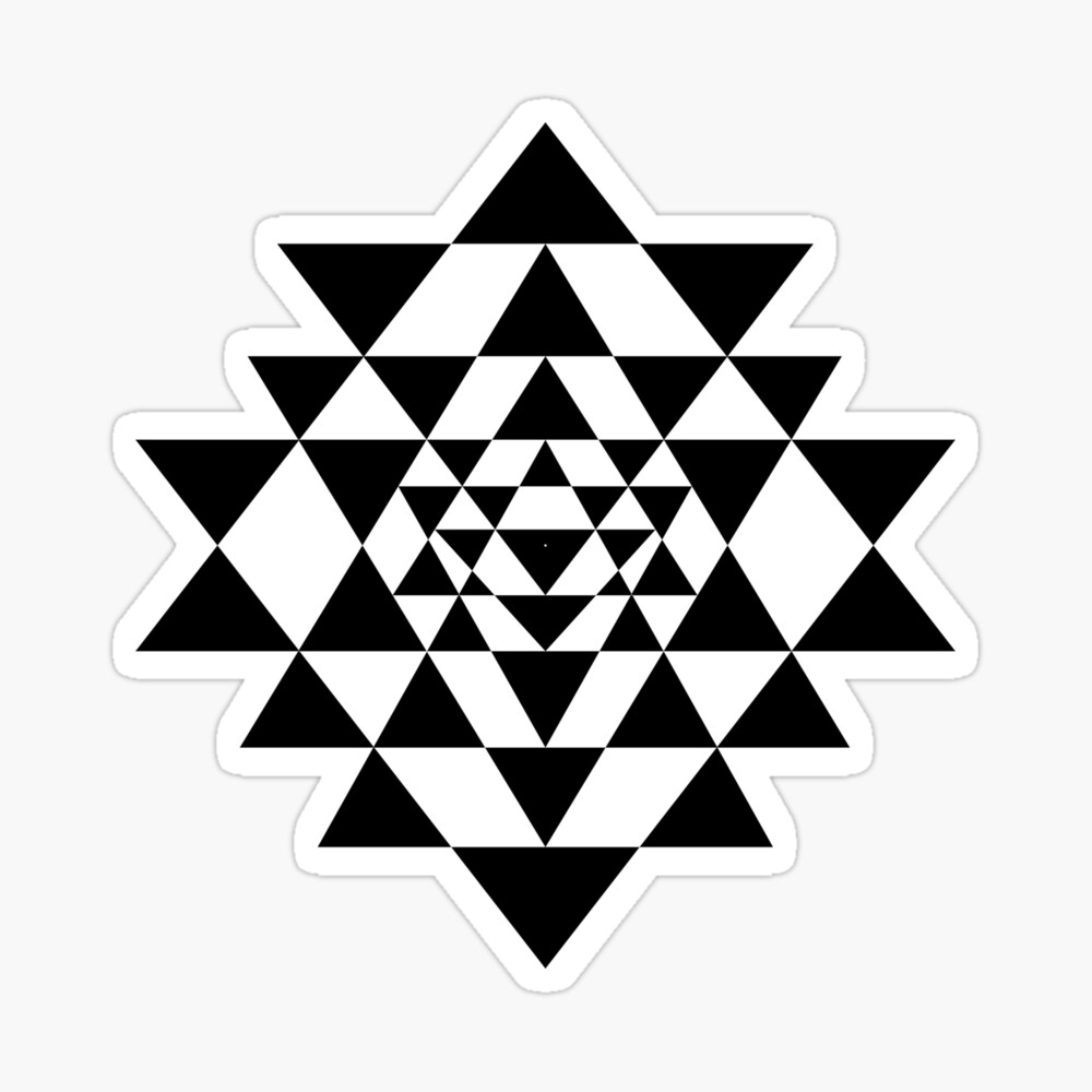 Sri Yantra - Solid BW | Postcard