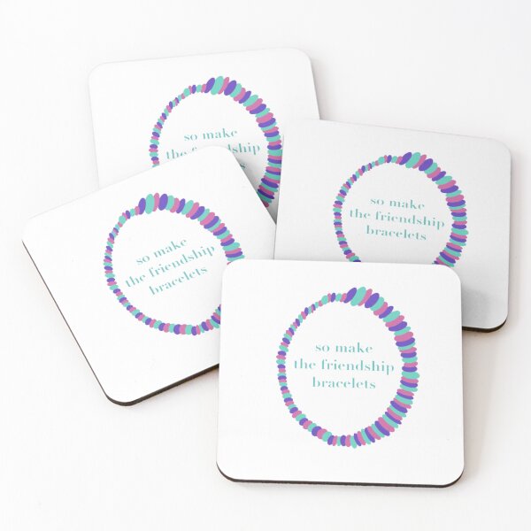Item preview, pink and blue eras friendship bracelet with text designed and sold by bluemirrorball.