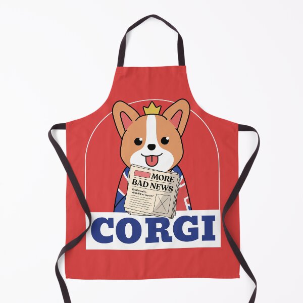 Item preview, Cute Corgi with Newspaper | Kawaii Cute Royal Fluffy Dog Lover designed and sold by lildoodleshirts.