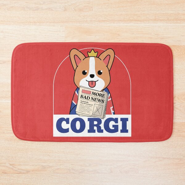 Item preview, Cute Corgi with Newspaper | Kawaii Cute Royal Fluffy Dog Lover designed and sold by lildoodleshirts.