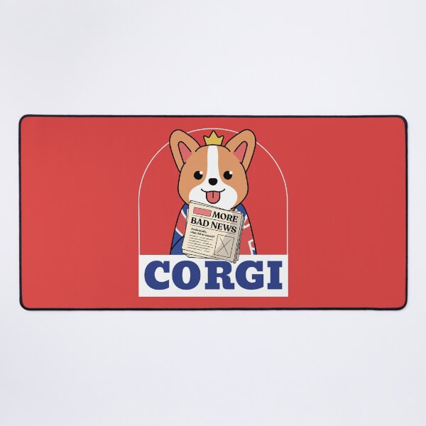 Item preview, Cute Corgi with Newspaper | Kawaii Cute Royal Fluffy Dog Lover designed and sold by lildoodleshirts.