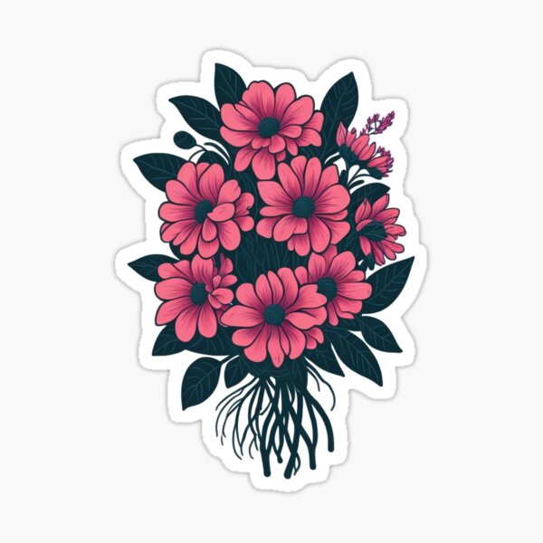 Cute Flower Sticker #003 Sticker for Sale by RichArtDesigns