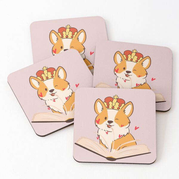 Item preview, Linda lectura de Corgi | Amante real lindo del perro esponjoso de Kawaii designed and sold by lildoodleshirts.
