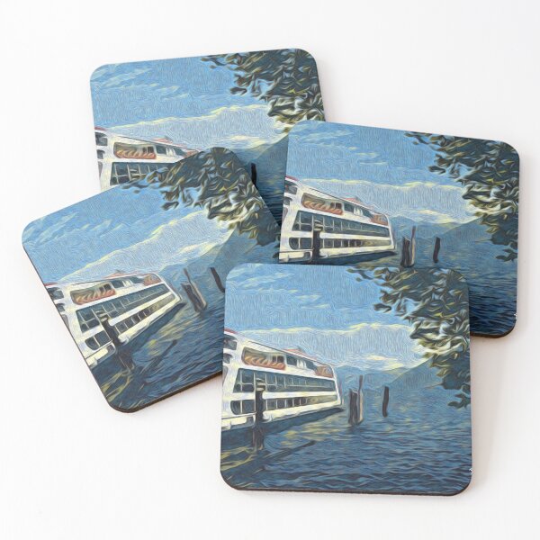 Item preview, FERRY ON LAKE MAGGIORE designed and sold by ArtbyRolleen.