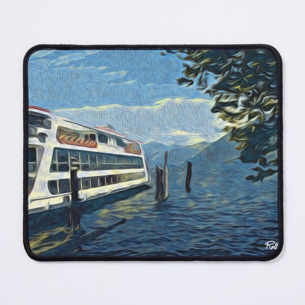 Item preview, FERRY ON LAKE MAGGIORE designed and sold by ArtbyRolleen.