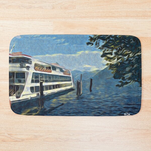 Item preview, FERRY ON LAKE MAGGIORE designed and sold by ArtbyRolleen.