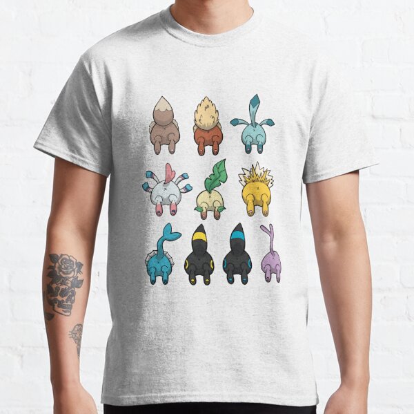 Pokemon T-Shirt Girls Kids Pikachu Eevee Friends Game Blue Top