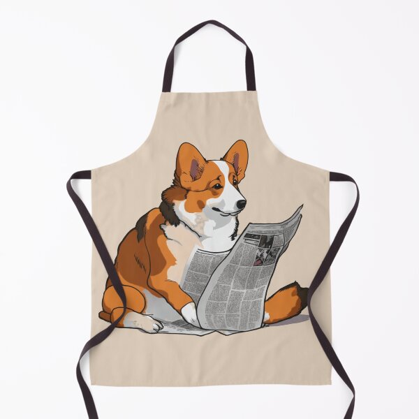 Item preview, Corgi Reading Newspaper | Kawaii Cute Royal Dog Lover designed and sold by lildoodleshirts.