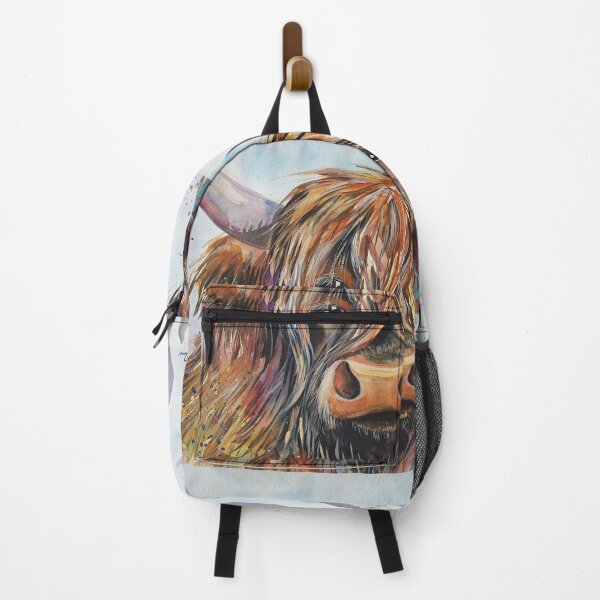 Item preview, Highland cow, watercolour painting by Marina Daniluka designed and sold by MariDaniArt.