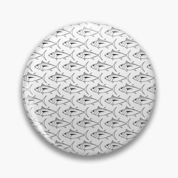 Item preview, School of Bigeye Tuna Fish in Black and White designed and sold by fruttidimare.