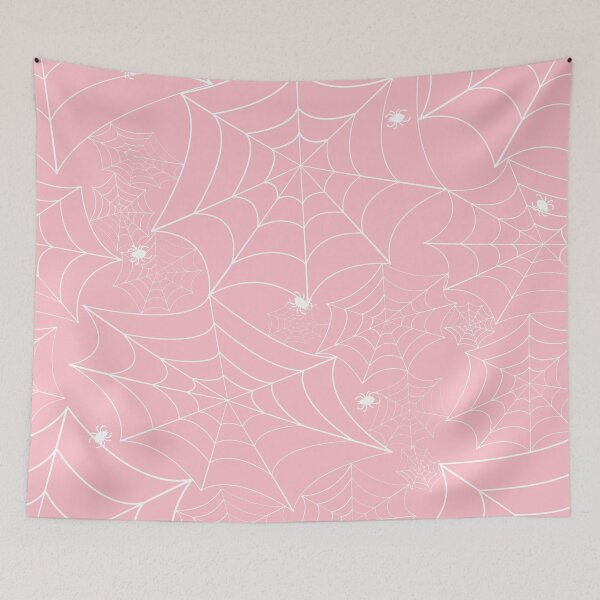 Item preview, halloween spider web pastel pink  designed and sold by Gossip Rag.
