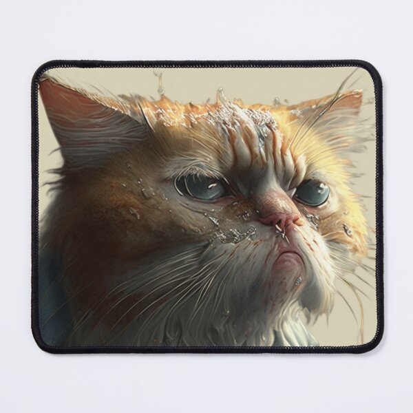 Item preview, Sick Cat | Funny Angry Kitty Cat Meme designed and sold by lildoodleshirts.