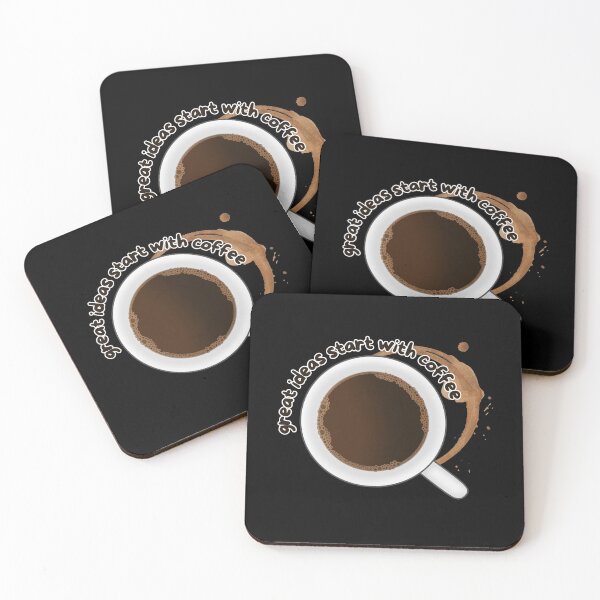 Item preview, Great Ideas Start with Coffee | Cup of Coffee designed and sold by Kimochi-Shop.