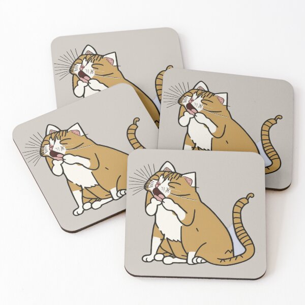 Item preview, Cat Coughing | Funny Kitty Cat Meme designed and sold by lildoodleshirts.