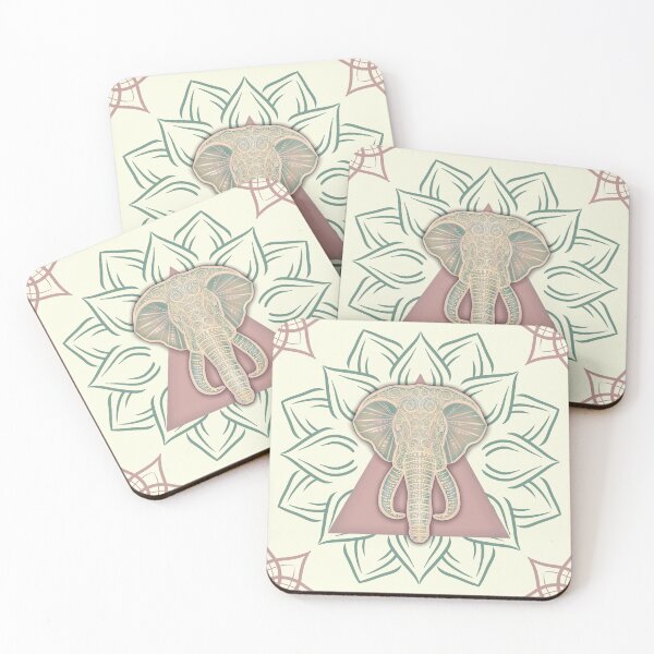 Item preview, Lotus Elephant Triangle Design designed and sold by ShenGeomiArt.