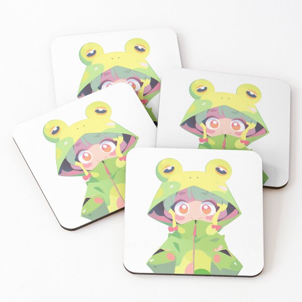 Item preview, Kawaii Frog Raincoat Girl designed and sold by RibbitFans101.