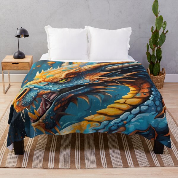 Item preview, Dragon Fantasy Art Blue designed and sold by druidwolfart.