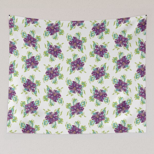 Item preview, Sketchy purple flowers designed and sold by radiosilenceD.