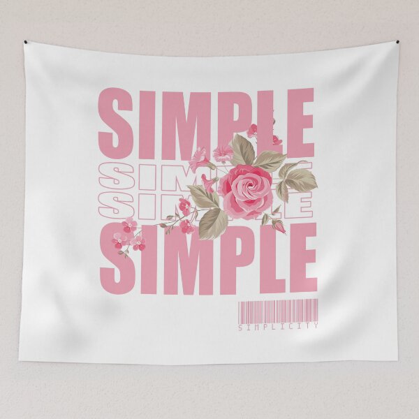 Item preview, Simple Typography Flower Simplicity designed and sold by EN-YJW.