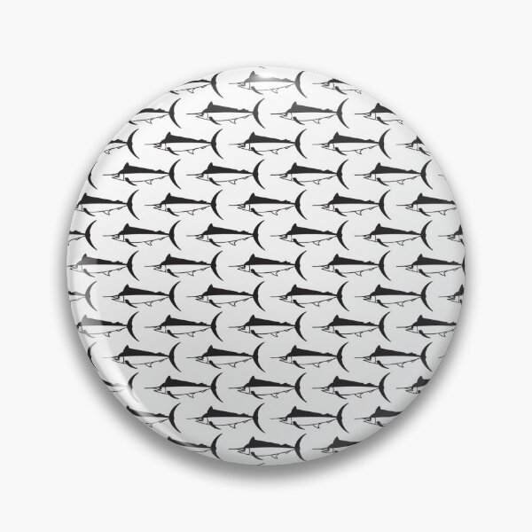 Item preview, School of Black Marlin Fish in Black and White designed and sold by fruttidimare.