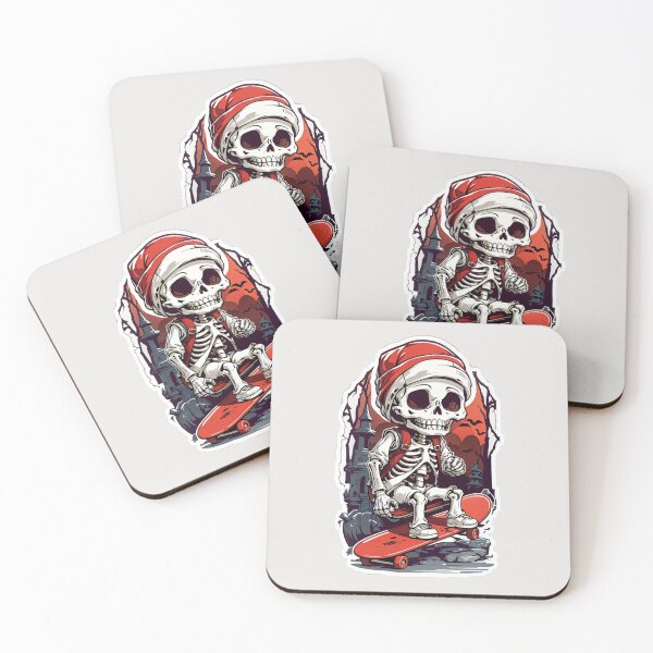 Item preview, Cool Skeleton on a Red Skateboard - Unique Art for Skaters! designed and sold by sadsapiens.