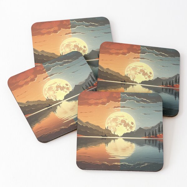 Item preview, Tranquil Landscape Beautiful Contrast of Day and Night designed and sold by Lamarcy.