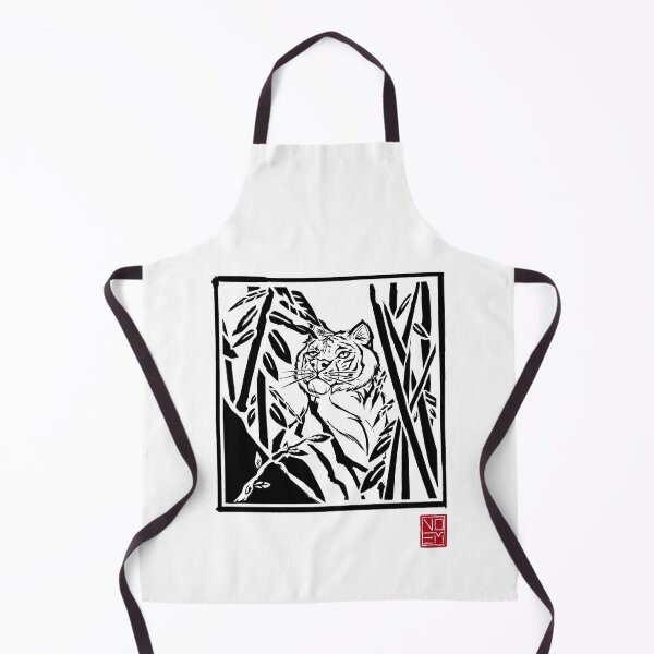 Item preview, Tiger In Forest Black Print designed and sold by Noem-Prints.