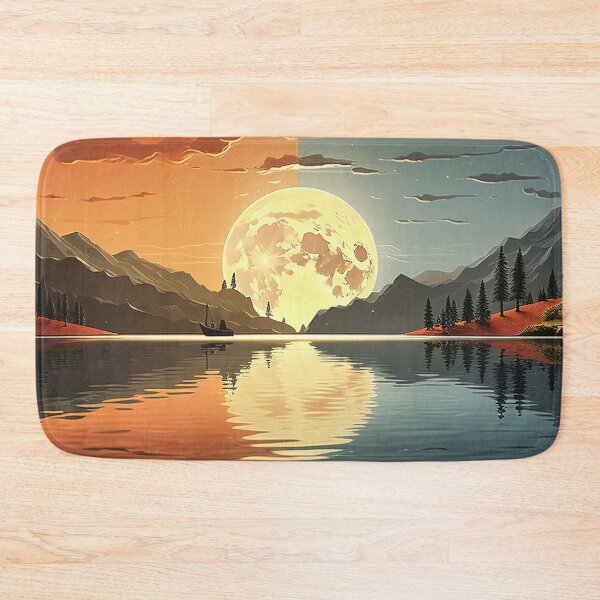 Item preview, Tranquil Landscape Beautiful Contrast of Day and Night designed and sold by Lamarcy.