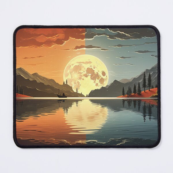 Item preview, Tranquil Landscape Beautiful Contrast of Day and Night designed and sold by Lamarcy.