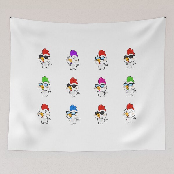 Item preview, hipster chicken designed and sold by EzezFolio.
