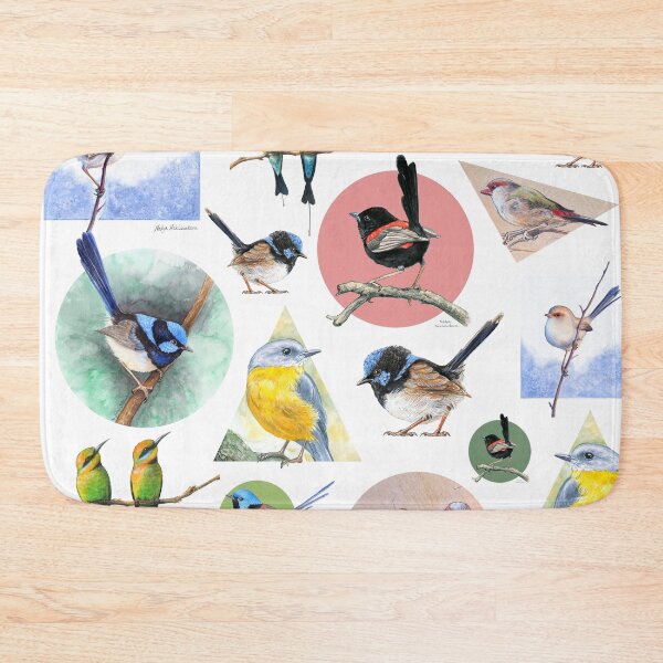 Item preview, A Mix of Colourful Aussie Birds and Geometric Shapes designed and sold by Nadya Neklioudova.