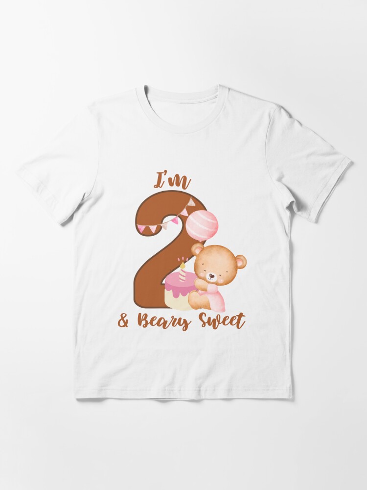Camiseta para niños con la obra «2 dos años de cumpleaños del oso