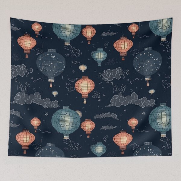 Item preview, Paper Lanterns Pattern designed and sold by ReachingRoyalty.